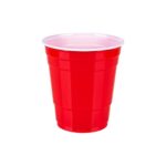 Amazon Basics Disposable Plastic Party Cups, Red, 9oz, 50 Count