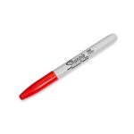 Sharpie Permanent Markers, Fine Point, Red, 12 Count