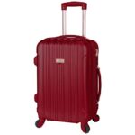 kensie Women’s Alma Hardside Spinner Luggage, Expandable, Japanese Carmine Red, Carry-On 20-Inch