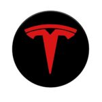 PESLIVE Tesla Wheel Hub Caps Center Cover Logo for Model Y Model 3 56MM 2.2” Hub Cover 4PCS (Red/Black)