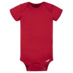 Gerber Baby 5-Pack Solid Onesies Bodysuits, Red, 0-3 Months