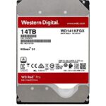 Western Digital 14TB WD Red Pro NAS Internal Hard Drive HDD – 7200 RPM, SATA 6 Gb/s, CMR, 512 MB Cache, 3.5″ – WD141KFGX