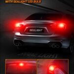 SEALIGHT [2023 New Upgrade] 7440 7443 LED Brake Lights Bulbs, Red Flashing Stop Bulbs, Super Bright T20 W21W 7441 7444 LED Lights with Projector Lenses for Stop Blinker Tail Brake Lights, Pack of 2