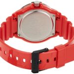 Casio MRW-200HC-4 Men’s Analogue Quartz Watch with Resin Strap, Red/Black, Strap.