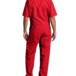 Dickies Men’s Short Sleeve Coverall, Red, Small Regular