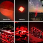 RaySoar 4 Pack Red Light Flashlight, 3 Modes Red LDE Flashlight Red Flashlight for Astronomy, Night Observation and Outdoor Activities